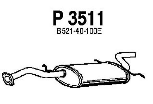 FENNO Izplūdes gāzu trokšņa slāpētājs (pēdējais) P3511