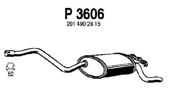 FENNO Izplūdes gāzu trokšņa slāpētājs (pēdējais) P3606