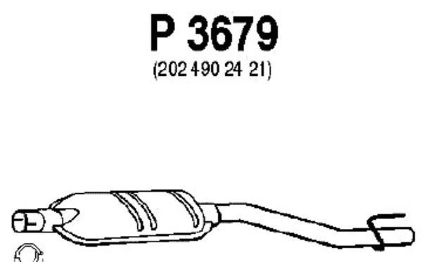 FENNO Средний глушитель выхлопных газов P3679