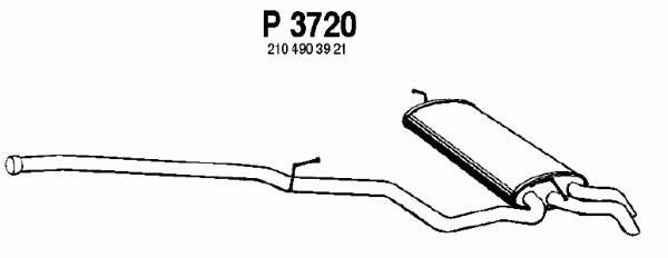 FENNO Izplūdes gāzu trokšņa slāpētājs (pēdējais) P3720