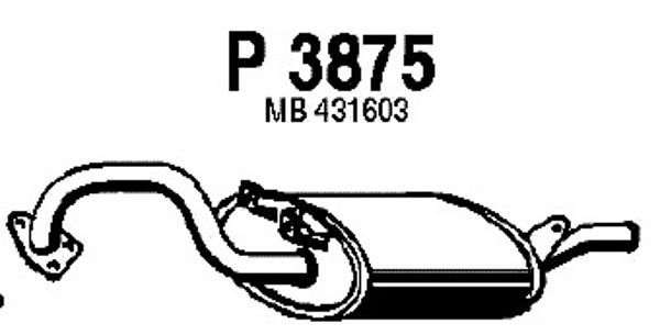 FENNO Глушитель выхлопных газов конечный P3875