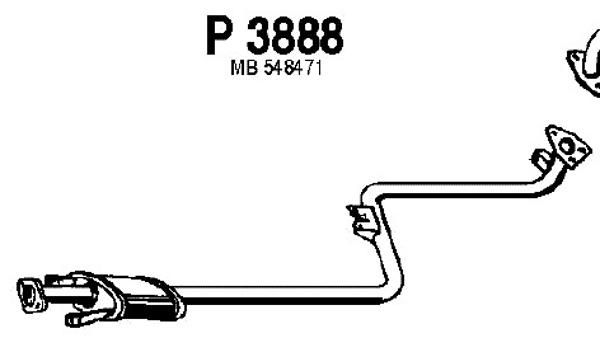 FENNO Средний глушитель выхлопных газов P3888