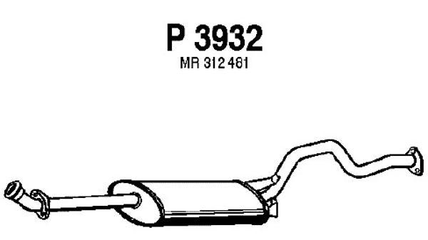FENNO Vidējais izpl. gāzu trokšņa slāpētājs P3932