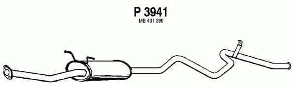 FENNO Глушитель выхлопных газов конечный P3941