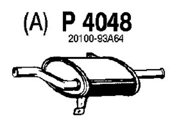 FENNO Izplūdes gāzu trokšņa slāpētājs (pēdējais) P4048