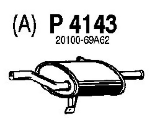 FENNO Izplūdes gāzu trokšņa slāpētājs (pēdējais) P4143