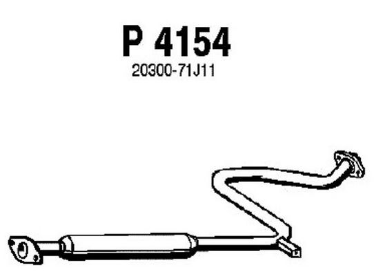 FENNO Средний глушитель выхлопных газов P4154