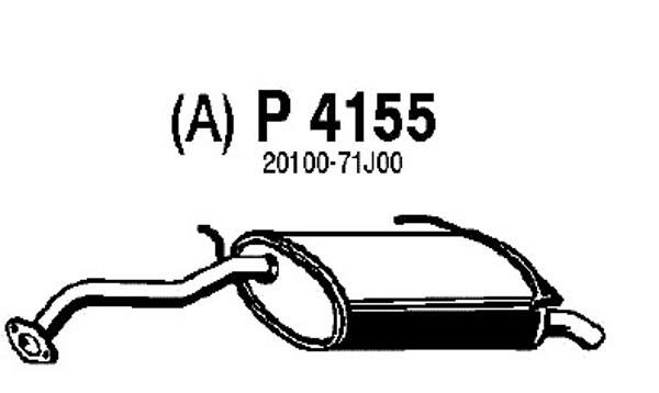 FENNO Izplūdes gāzu trokšņa slāpētājs (pēdējais) P4155