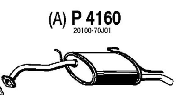 FENNO Izplūdes gāzu trokšņa slāpētājs (pēdējais) P4160
