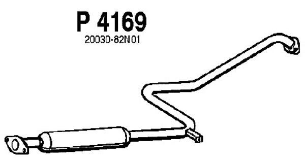FENNO Средний глушитель выхлопных газов P4169