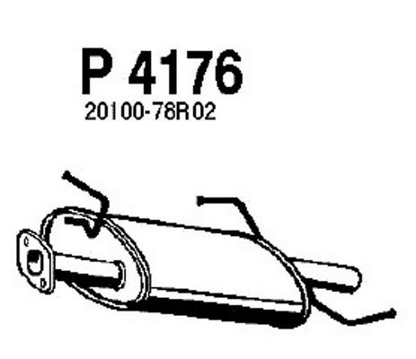 FENNO Izplūdes gāzu trokšņa slāpētājs (pēdējais) P4176