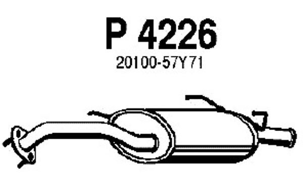 FENNO Глушитель выхлопных газов конечный P4226