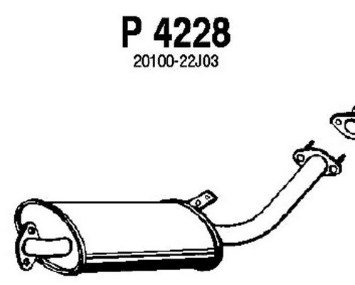 FENNO Vidējais izpl. gāzu trokšņa slāpētājs P4228