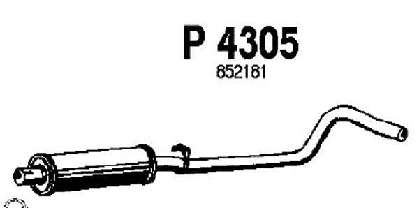 FENNO Vidējais izpl. gāzu trokšņa slāpētājs P4305