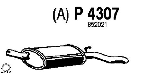 FENNO Izplūdes gāzu trokšņa slāpētājs (pēdējais) P4307