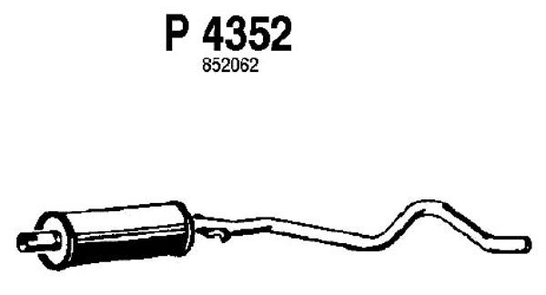 FENNO Vidējais izpl. gāzu trokšņa slāpētājs P4352