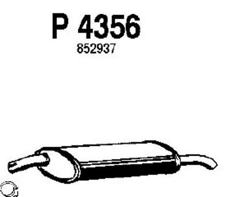 FENNO Izplūdes gāzu trokšņa slāpētājs (pēdējais) P4356