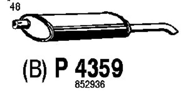 FENNO Izplūdes gāzu trokšņa slāpētājs (pēdējais) P4359