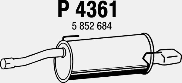 FENNO Izplūdes gāzu trokšņa slāpētājs (pēdējais) P4361
