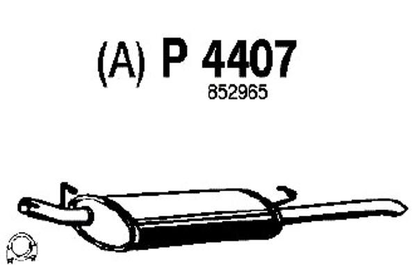 FENNO Izplūdes gāzu trokšņa slāpētājs (pēdējais) P4407