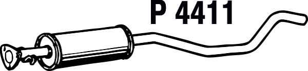 FENNO Vidējais izpl. gāzu trokšņa slāpētājs P4411