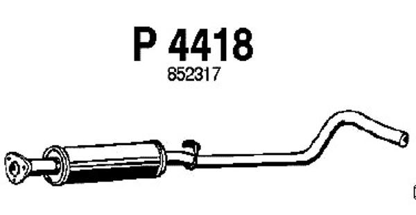 FENNO Vidējais izpl. gāzu trokšņa slāpētājs P4418