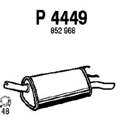 FENNO Izplūdes gāzu trokšņa slāpētājs (pēdējais) P4449