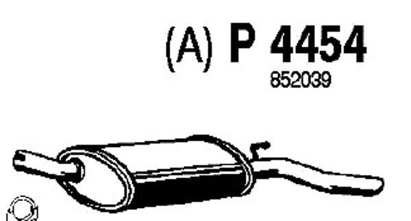 FENNO Izplūdes gāzu trokšņa slāpētājs (pēdējais) P4454