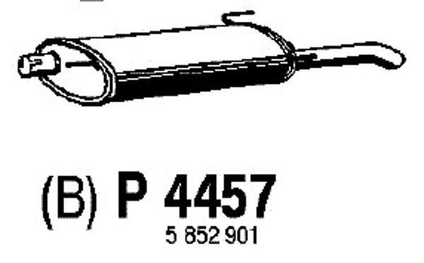 FENNO Глушитель выхлопных газов конечный P4457