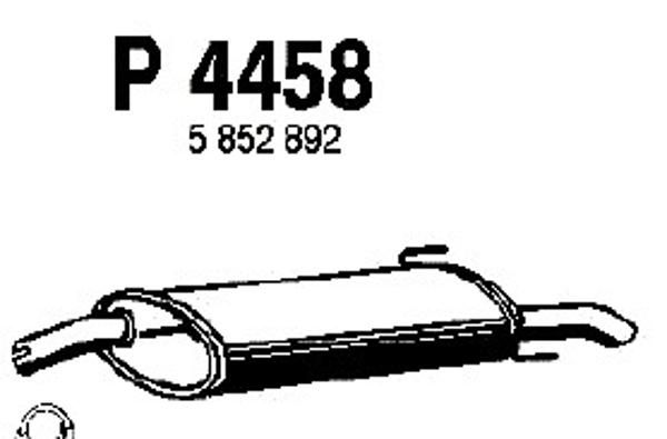 FENNO Izplūdes gāzu trokšņa slāpētājs (pēdējais) P4458