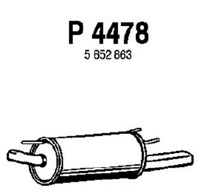 FENNO Глушитель выхлопных газов конечный P4478