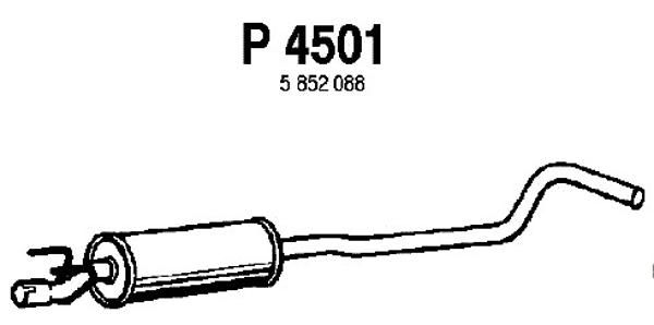 FENNO Vidējais izpl. gāzu trokšņa slāpētājs P4501