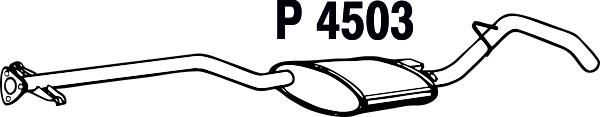 FENNO Средний глушитель выхлопных газов P4503