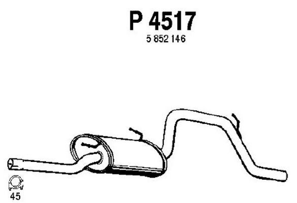 FENNO Izplūdes gāzu trokšņa slāpētājs (pēdējais) P4517
