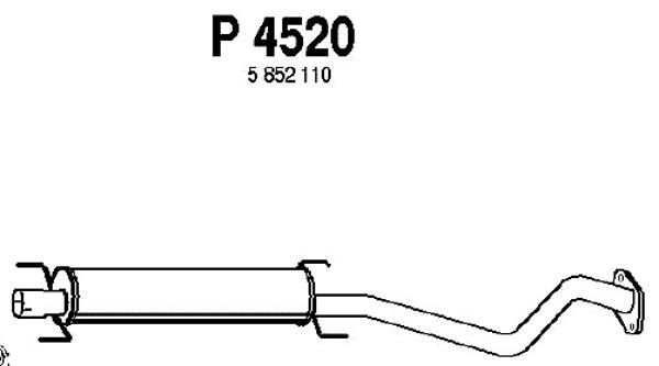 FENNO Средний глушитель выхлопных газов P4520