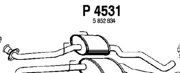 FENNO Vidējais izpl. gāzu trokšņa slāpētājs P4531