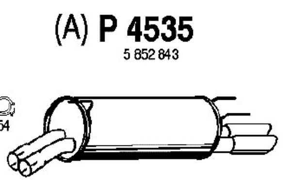 FENNO Глушитель выхлопных газов конечный P4535