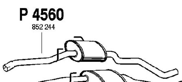 FENNO Vidējais izpl. gāzu trokšņa slāpētājs P4560