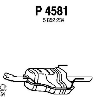 FENNO Izplūdes gāzu trokšņa slāpētājs (pēdējais) P4581