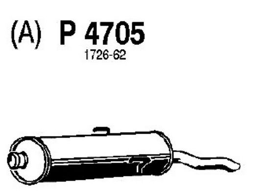 FENNO Izplūdes gāzu trokšņa slāpētājs (pēdējais) P4705