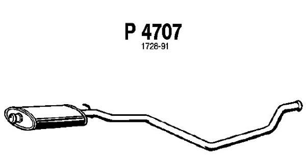 FENNO Vidējais izpl. gāzu trokšņa slāpētājs P4707