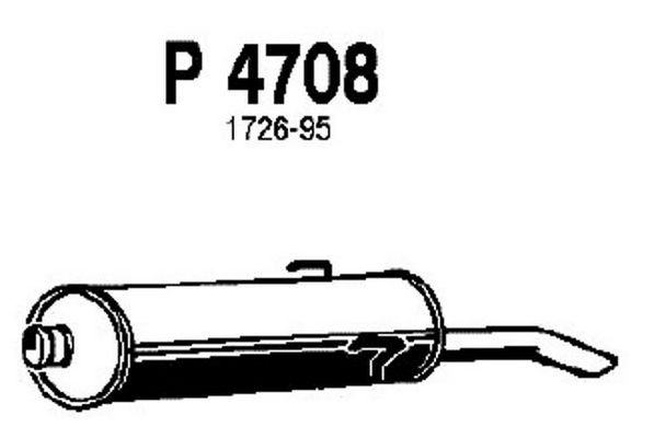 FENNO Глушитель выхлопных газов конечный P4708