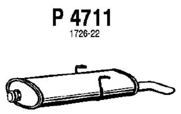 FENNO Izplūdes gāzu trokšņa slāpētājs (pēdējais) P4711