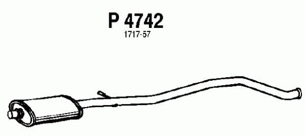 FENNO Средний глушитель выхлопных газов P4742