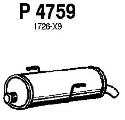 FENNO Izplūdes gāzu trokšņa slāpētājs (pēdējais) P4759