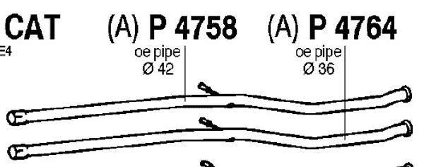 FENNO Izplūdes caurule P4764