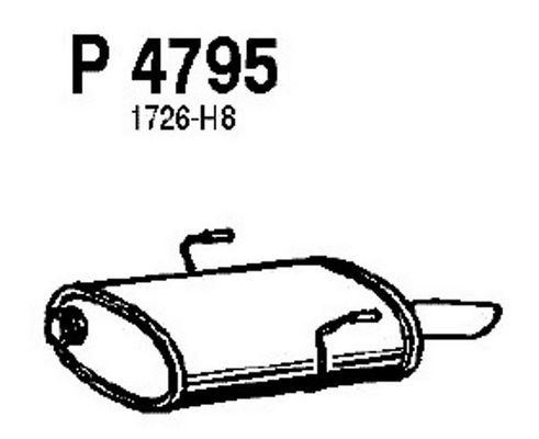 FENNO Глушитель выхлопных газов конечный P4795