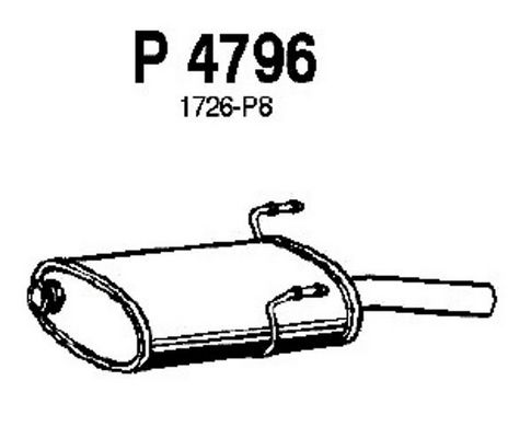 FENNO Глушитель выхлопных газов конечный P4796