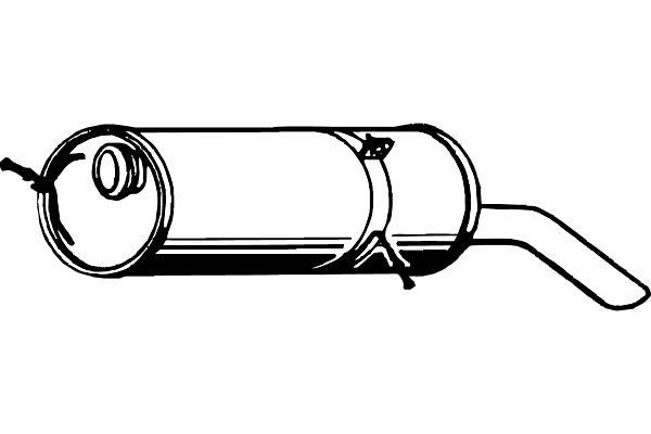FENNO Izplūdes gāzu trokšņa slāpētājs (pēdējais) P4833