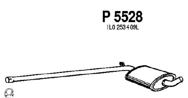 FENNO Средний глушитель выхлопных газов P5528